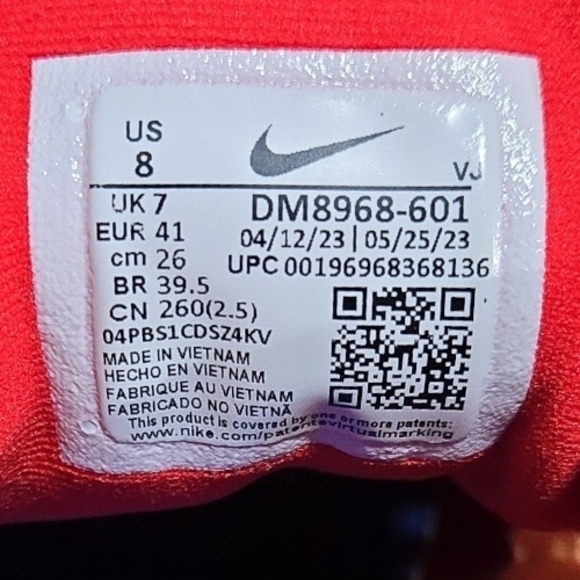 NIKE Zoom Fly 5 Premium DM8968 601 RED/WHITE MEN'S SIZE 8 - Picture 8 of 8